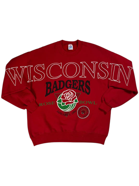Vintage 1994 Wisconsin Badgers Rose Bowl spell out crewneck (L)