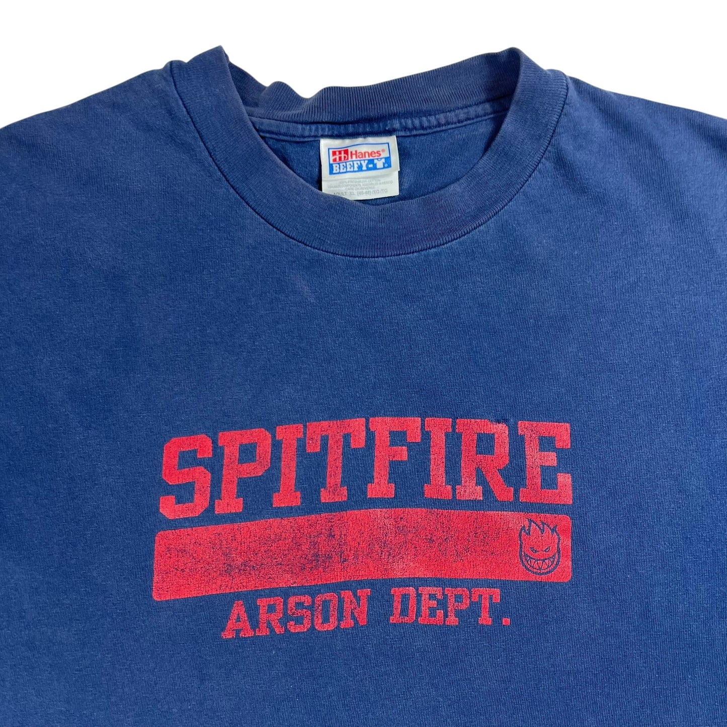 Vintage 90s Spitfire Arson Dept. faded skate tee (XL)
