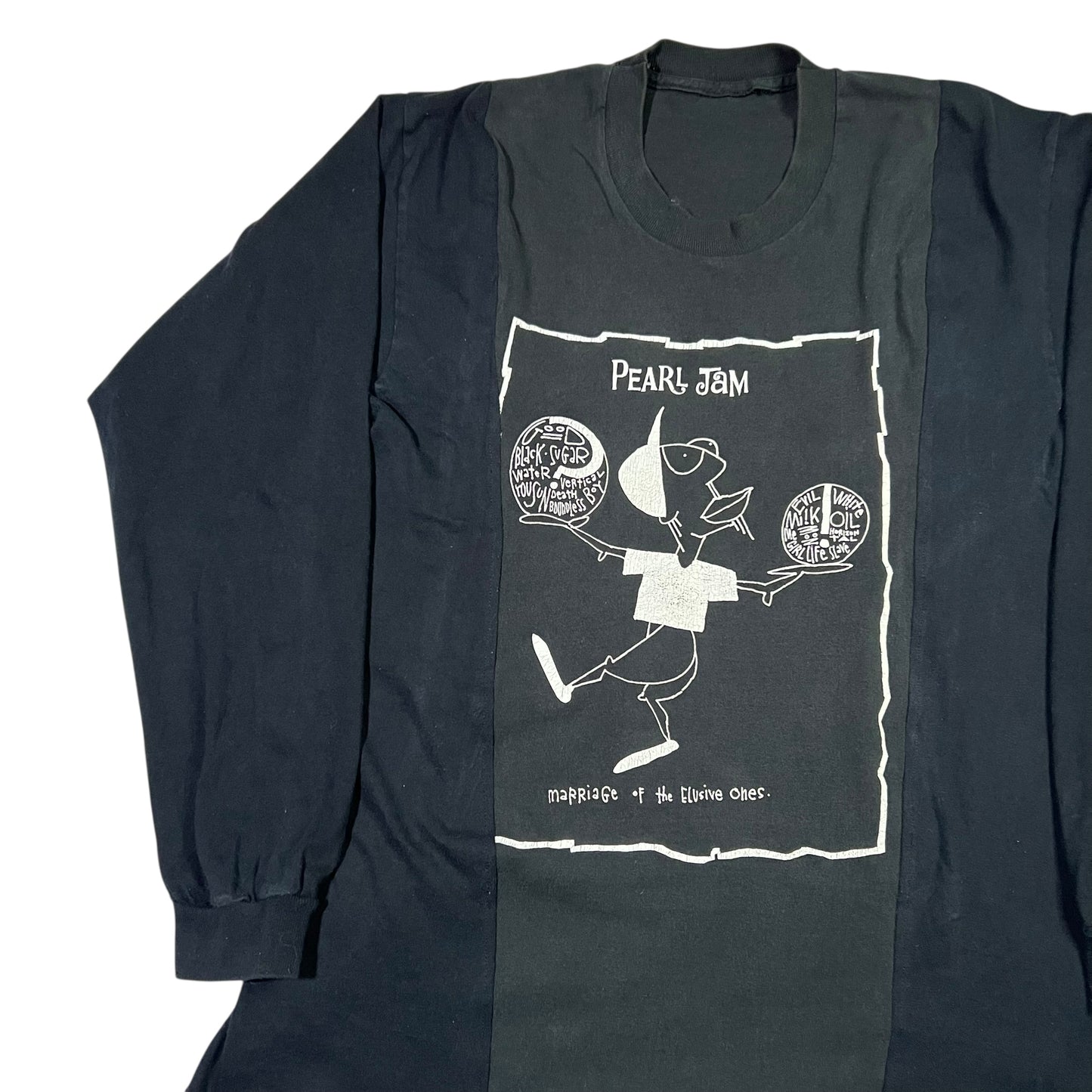 Vintage 90s Pearl Jam Boundless chopped & screwed reworked long sleeve band shirt (M)