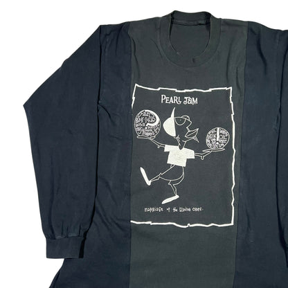 Vintage 90s Pearl Jam Boundless chopped & screwed reworked long sleeve band shirt (M)