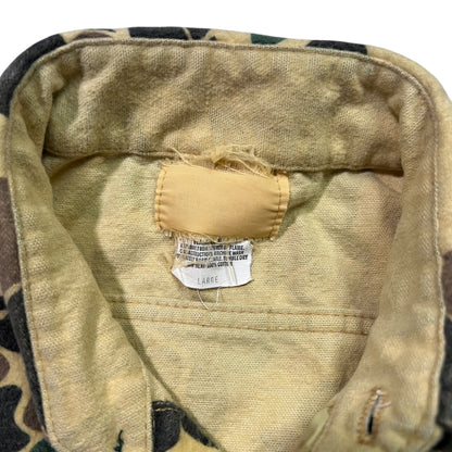 Vintage 1970s Duck Camo Chamois button up shirt (L)