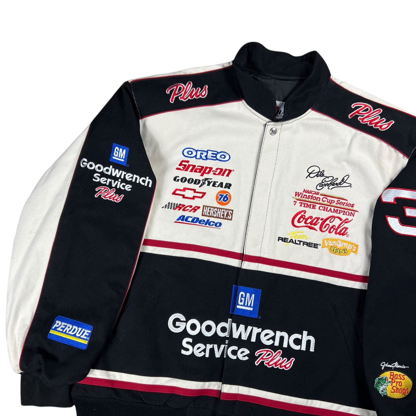 Vintage 90s NASCAR Jeff Hamilton JH Dale Earnhardt Goodwrench Bass Pro Shops racing jacket (XL)
