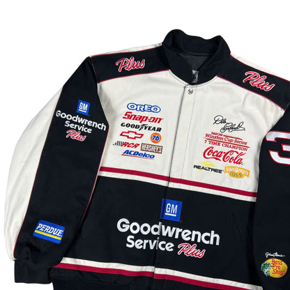Vintage 90s NASCAR Jeff Hamilton JH Dale Earnhardt Goodwrench Bass Pro Shops racing jacket (XL)