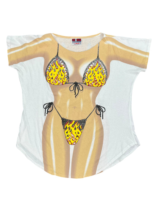 Vintage Y2K Bikini Babe break through tee (XL)