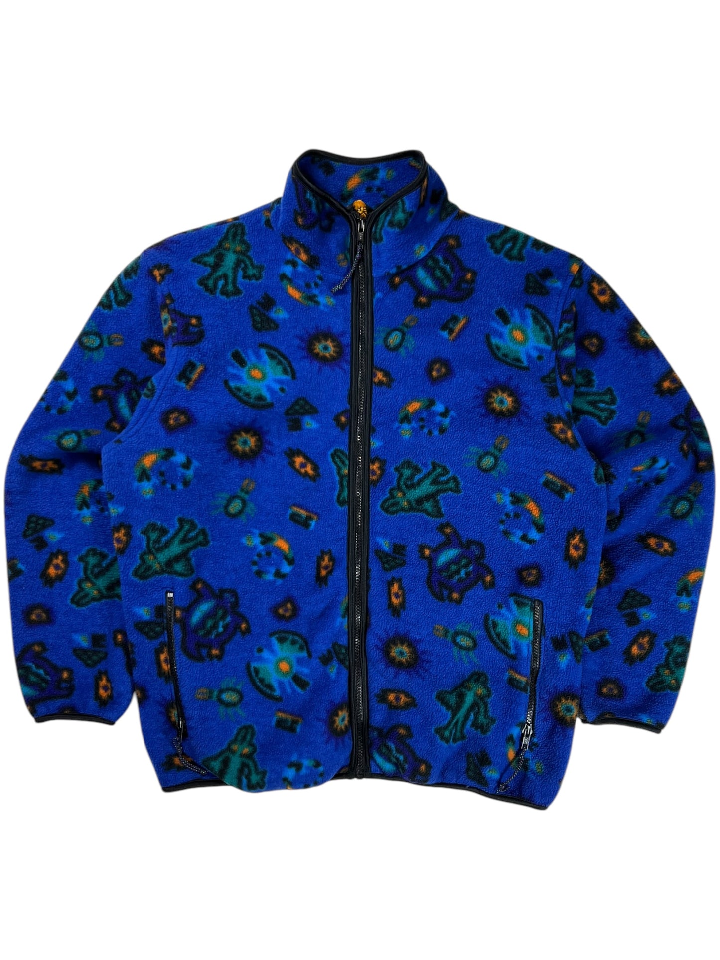 Vintage 90s REI aliens all over print full zip fleece (XL)