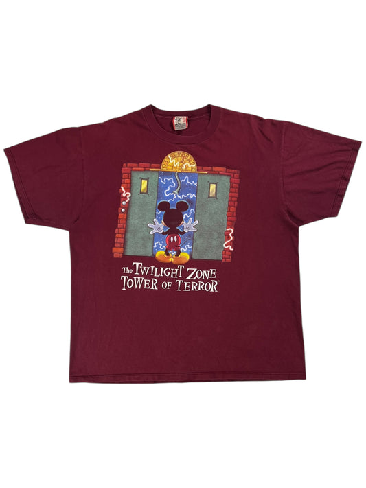Vintage 90s Disney Tower of Terror Mickey tee (XXL)