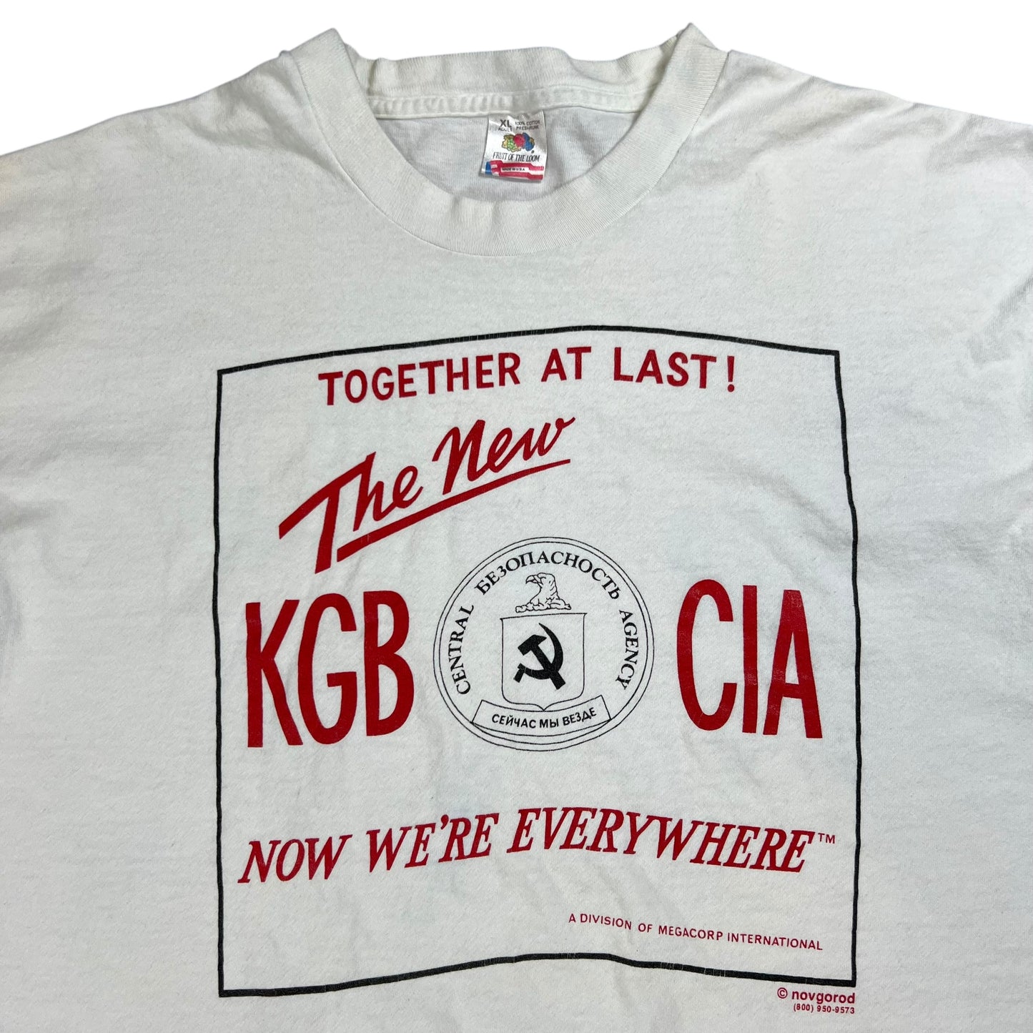 Vintage 90s Together At Last! The New KGB CIA tee (XL)