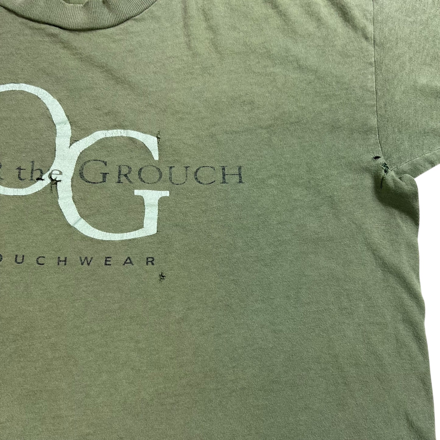 Vintage 90s Sesame Street Oscar The Grouch distressed tee (L)