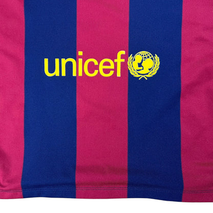 2014 Nike FC Barcelona Qatar Airways LFP soccer jersey (S)