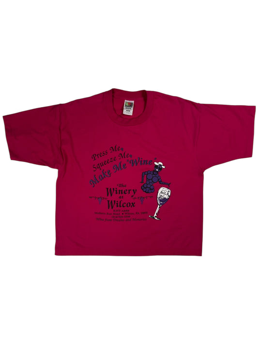 Vintage 90s Make me wine women’s crop top tee (L)
