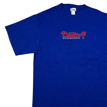 Vintage 90s CSA Philadelphia Phillies embroidered blue tee (L)
