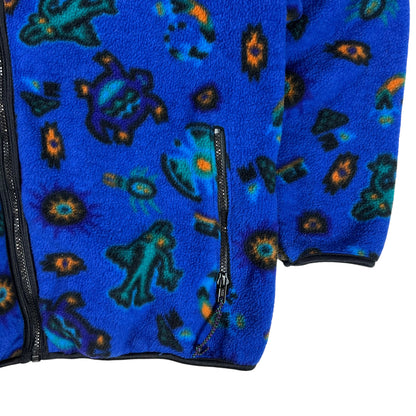 Vintage 90s REI aliens all over print full zip fleece (XL)