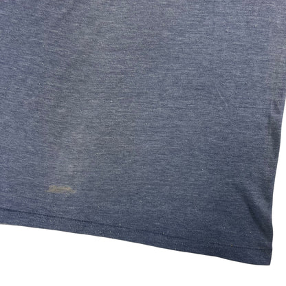 Vintage 1970s faded blue blank tee (M)