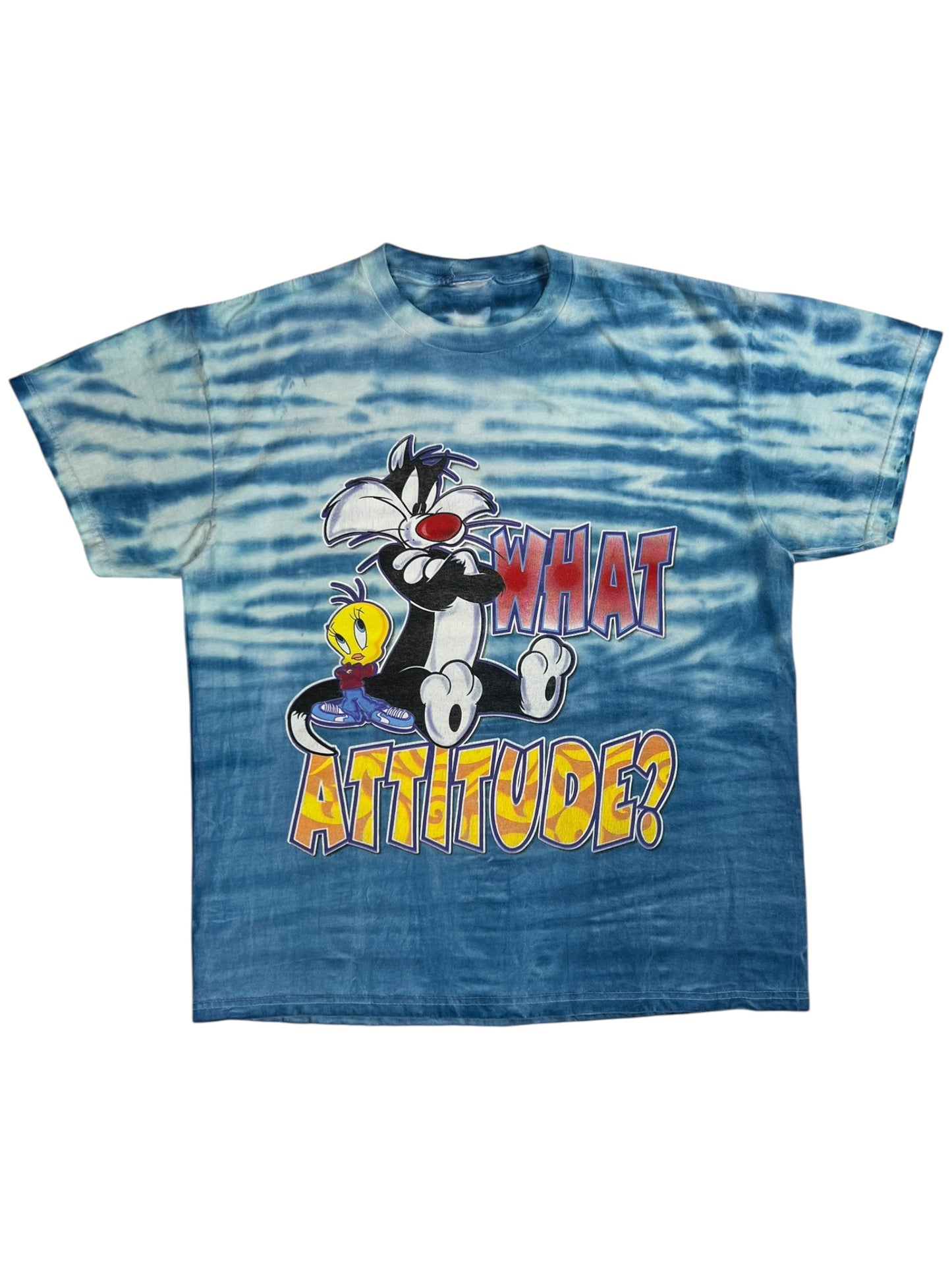 Vintage 90s Looney Tunes Sylvester Tweety Bird tie dye tee (L)
