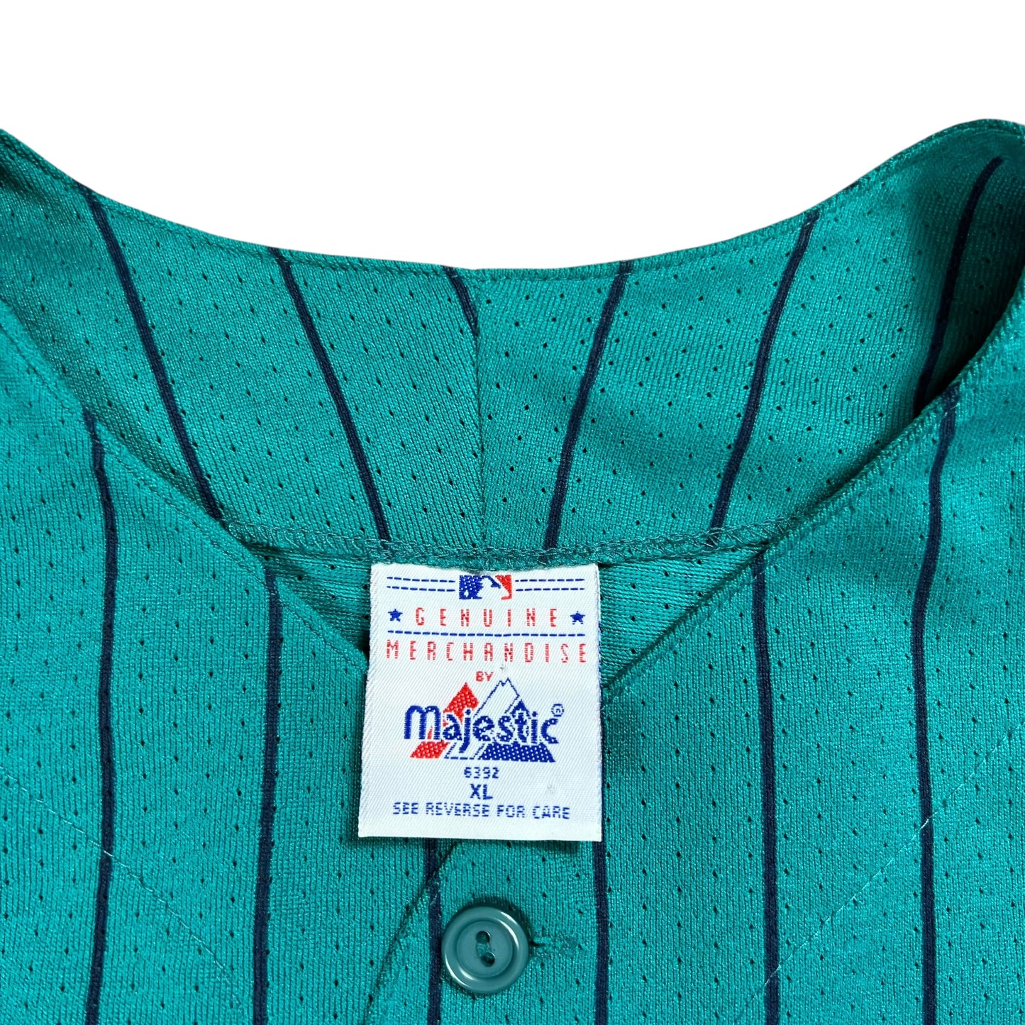 Vintage 90s Majestic Seattle Mariners pin stripe MLB jersey (XL)