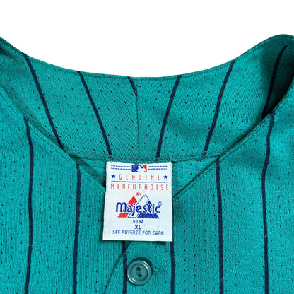 Vintage 90s Majestic Seattle Mariners pin stripe MLB jersey (XL)