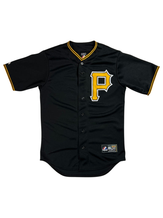 Vintage Y2K Majestic Pittsburgh Pirates black MLB jersey (M)