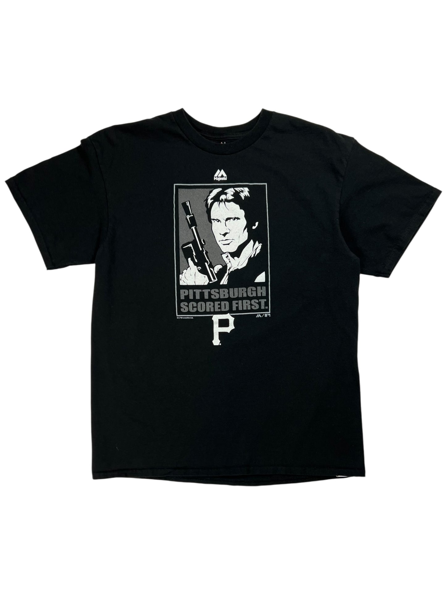 Y2K Majestic Pittsburgh Pirates Star Wars Han Solo tee (L)
