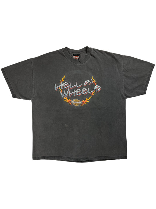Vintage 90s Harley Davidson Hell On Wheels faded tee (L)