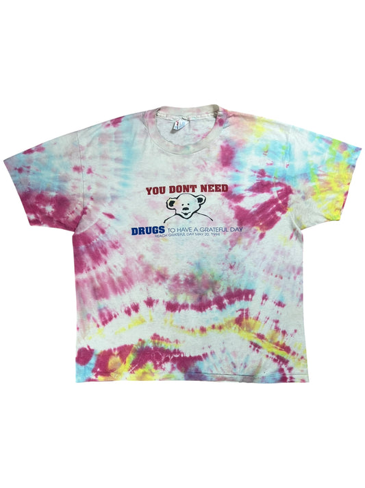 Vintage 1994 Grateful Dead You Don’t Need Drugs tie dye band tee (XL)