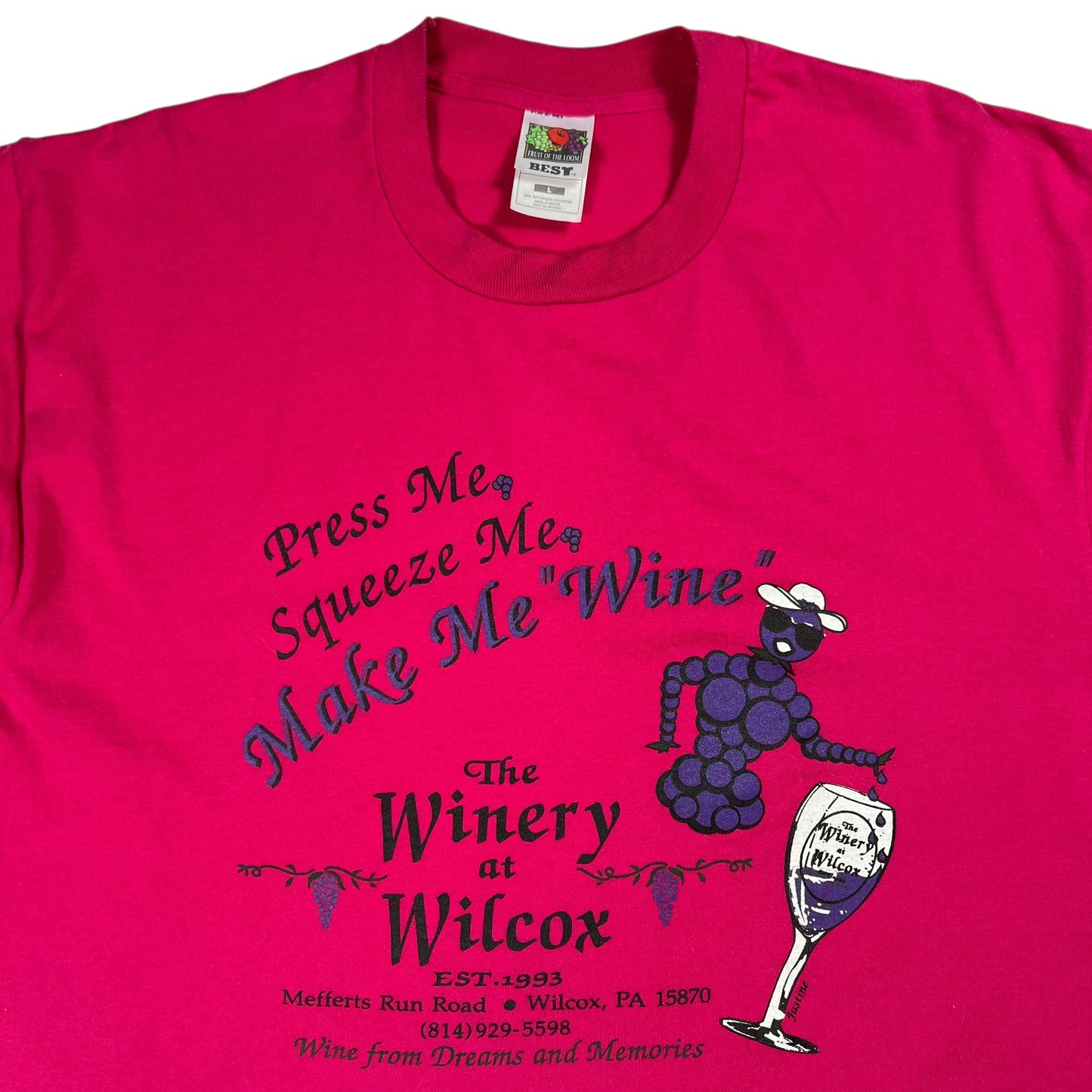 Vintage 90s Make me wine women’s crop top tee (L)