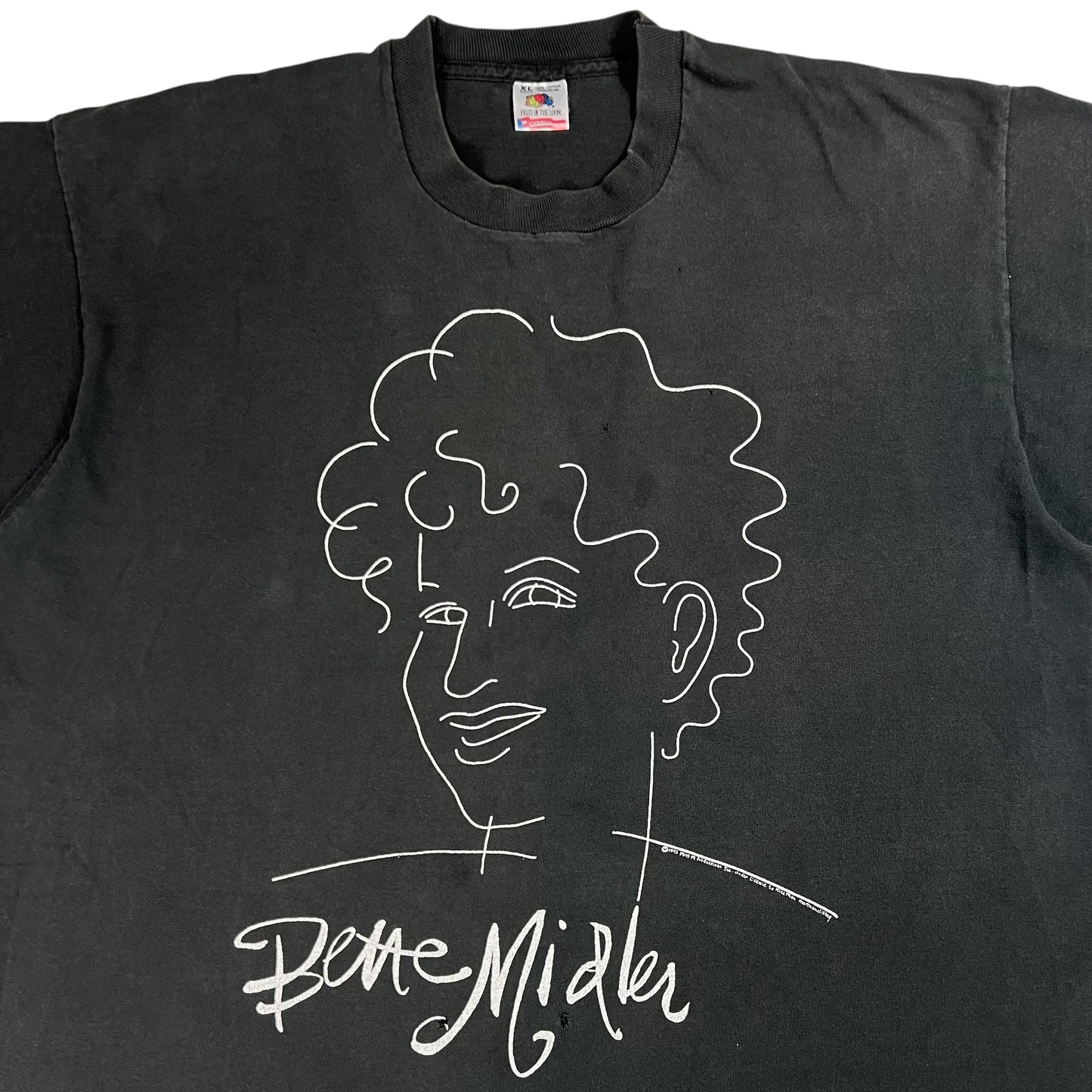 Vintage 1993 Bette Midler illustration faded tee (XL)