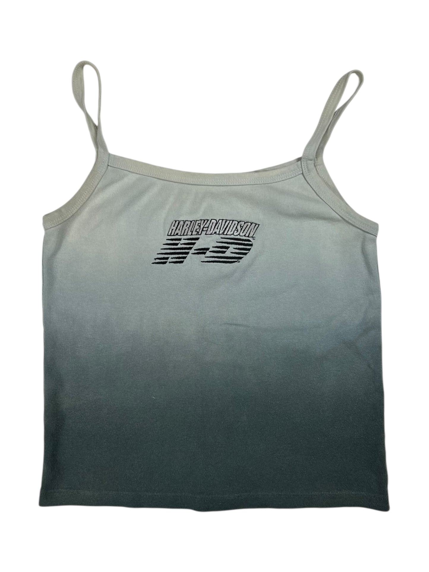 Vintage Y2K Harley Davidson Femme biker baby tee spaghetti string tank top (S)