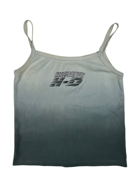 Vintage Y2K Harley Davidson Femme biker baby tee spaghetti string tank top (S)