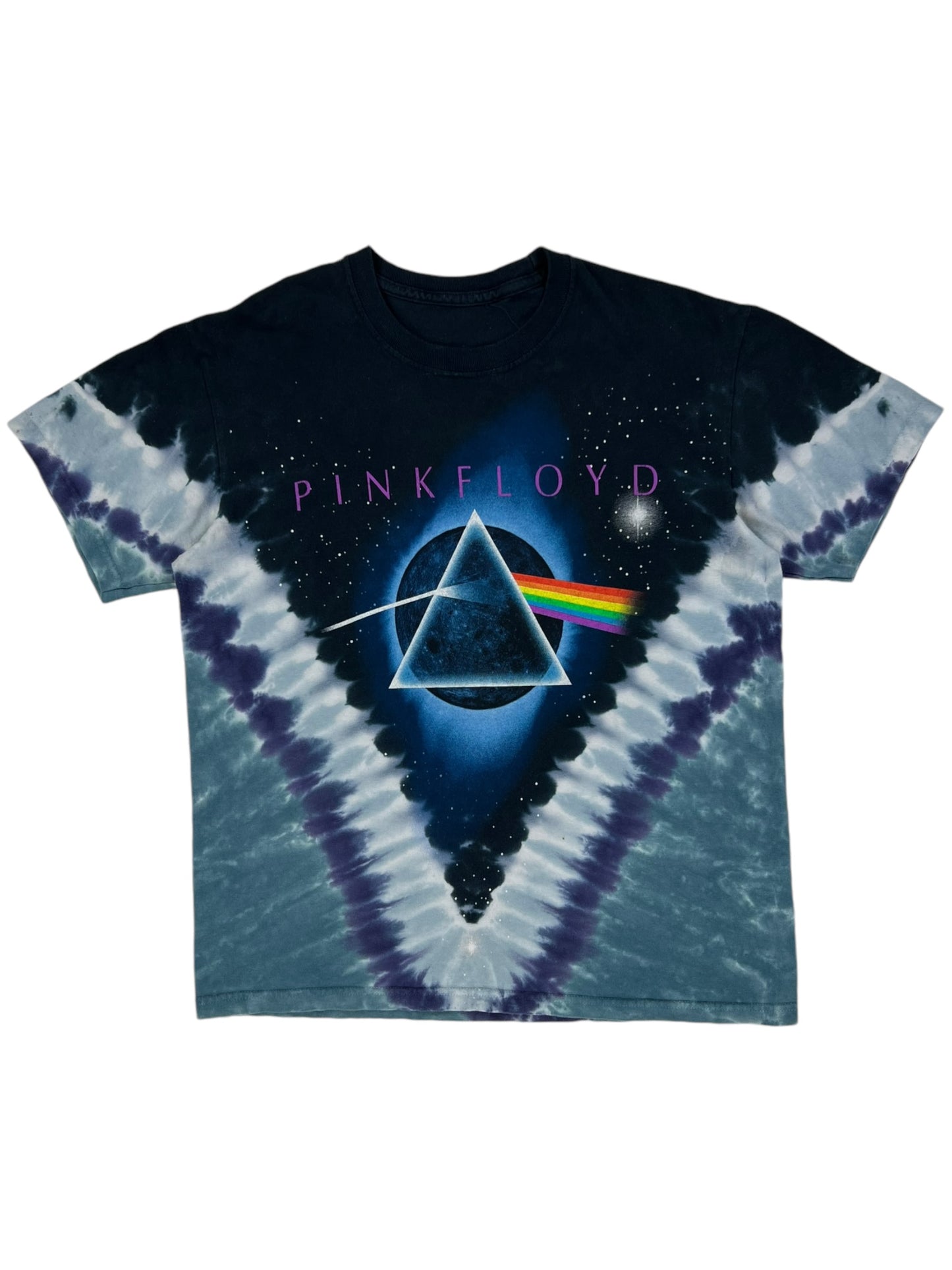 Vintage Y2K Pink Floyd Dark Side of the Moon tie dye band tee (M)