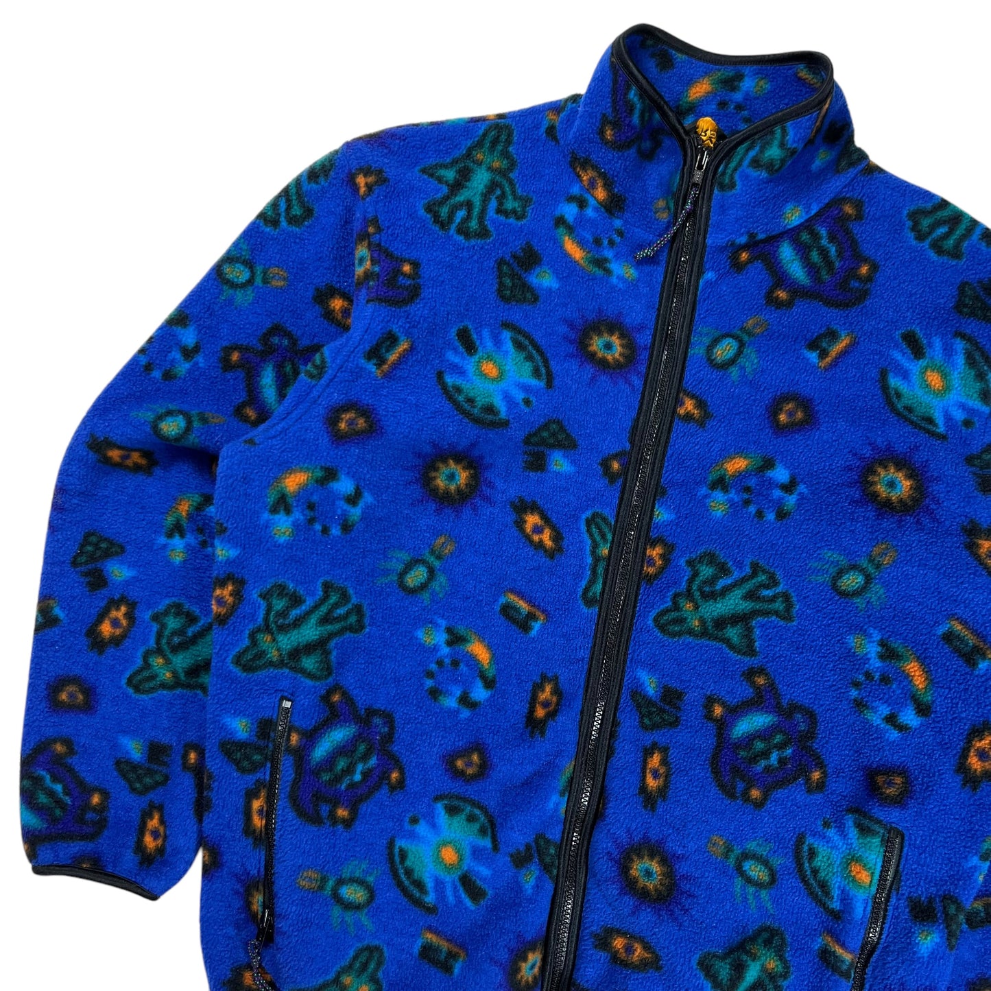 Vintage 90s REI aliens all over print full zip fleece (XL)
