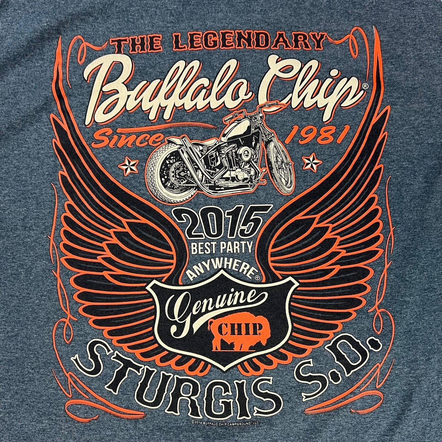 2015 Sturgis Buffalo Chip Bike Rally tee (L)