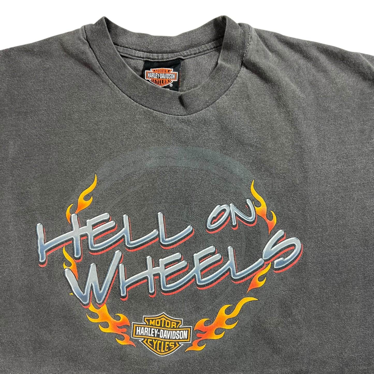 Vintage 90s Harley Davidson Hell On Wheels faded tee (L)