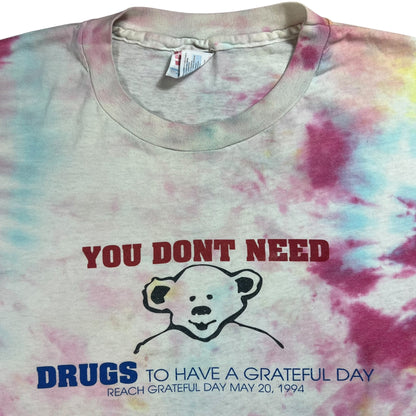 Vintage 1994 Grateful Dead You Don’t Need Drugs tie dye band tee (XL)