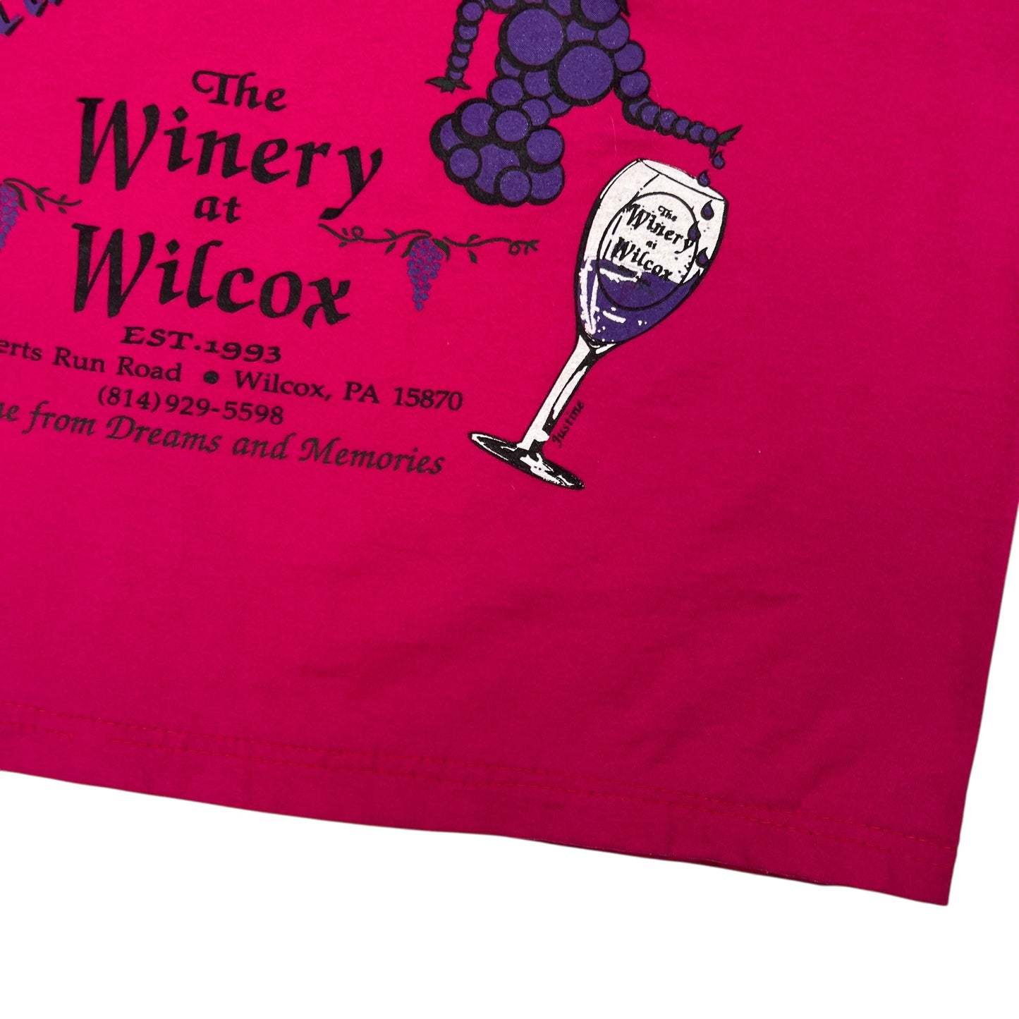 Vintage 90s Make me wine women’s crop top tee (L)