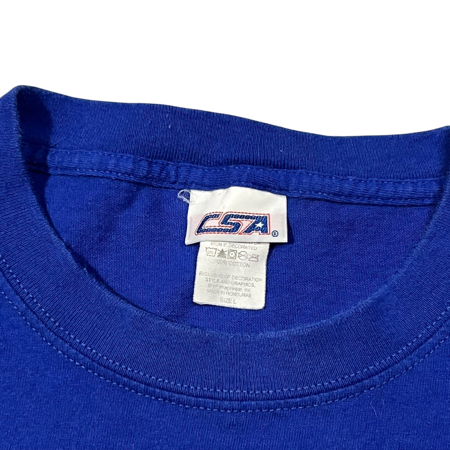 Vintage 90s CSA Philadelphia Phillies embroidered blue tee (L)