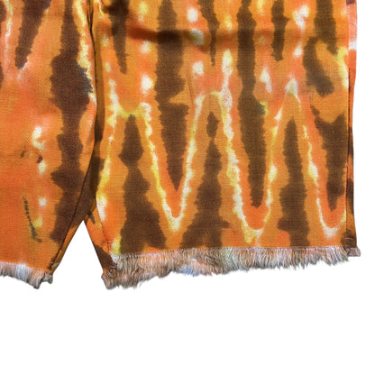 Vintage 1970s Hippie psychedelic tie dye cut off shorts (34)