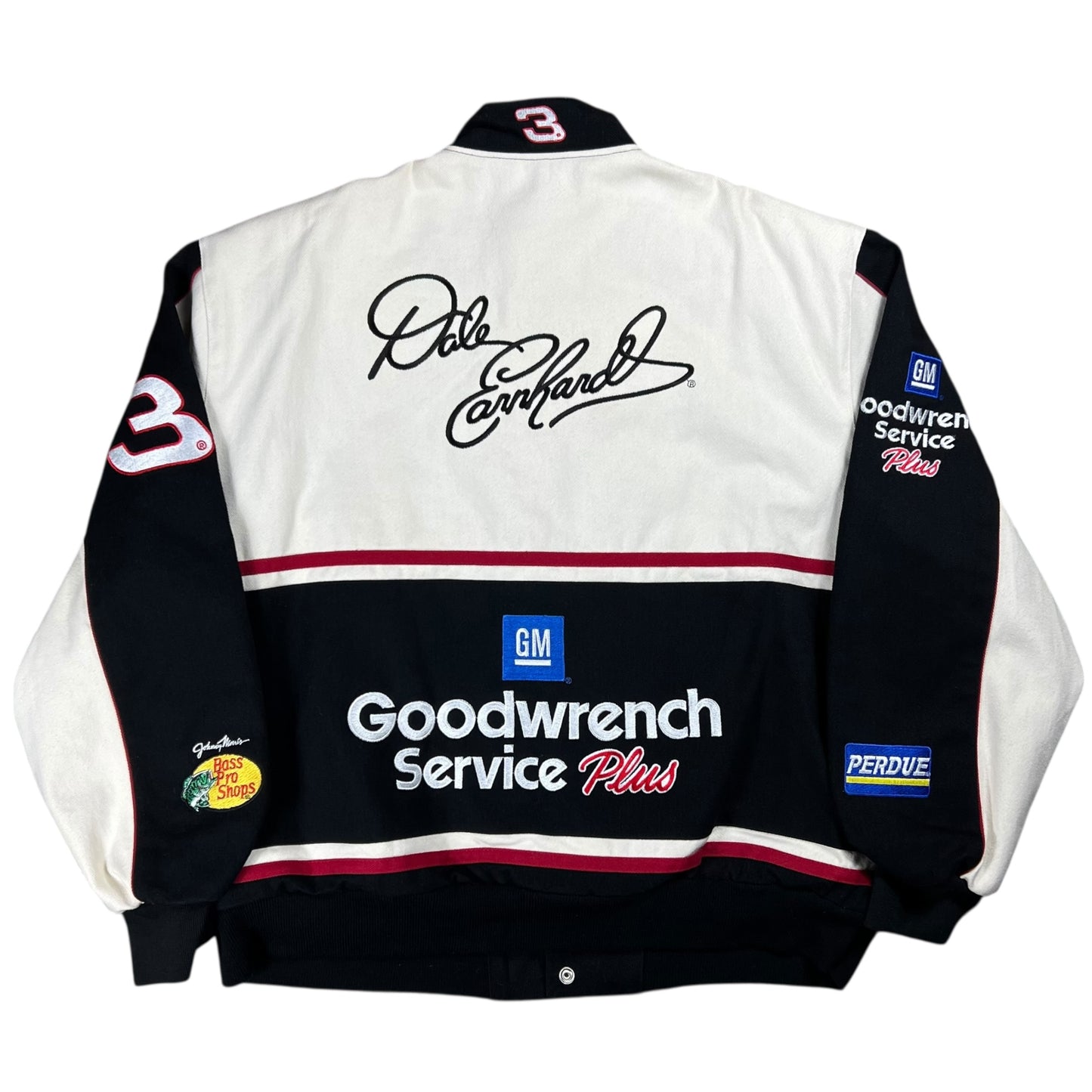 Vintage 90s NASCAR Jeff Hamilton JH Dale Earnhardt Goodwrench Bass Pro Shops racing jacket (XL)