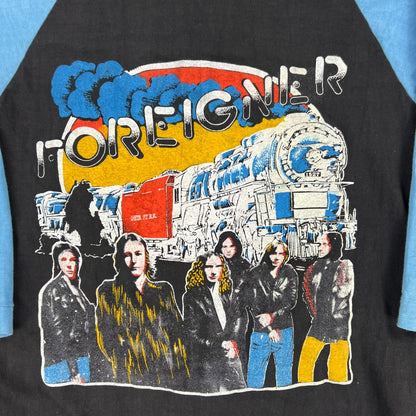 Vintage 70s Foreigner raglan band tee (S)