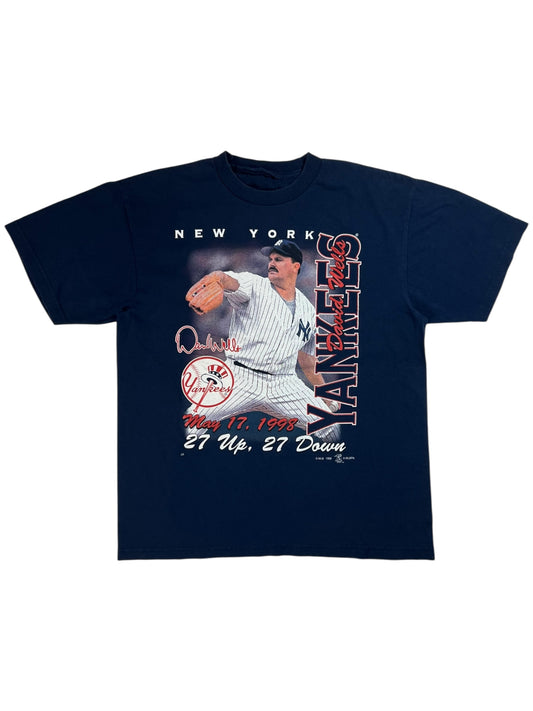 Vintage 1998 New York Yankees David Wells Perfect Game tee (L)