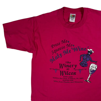 Vintage 90s Make me wine women’s crop top tee (L)