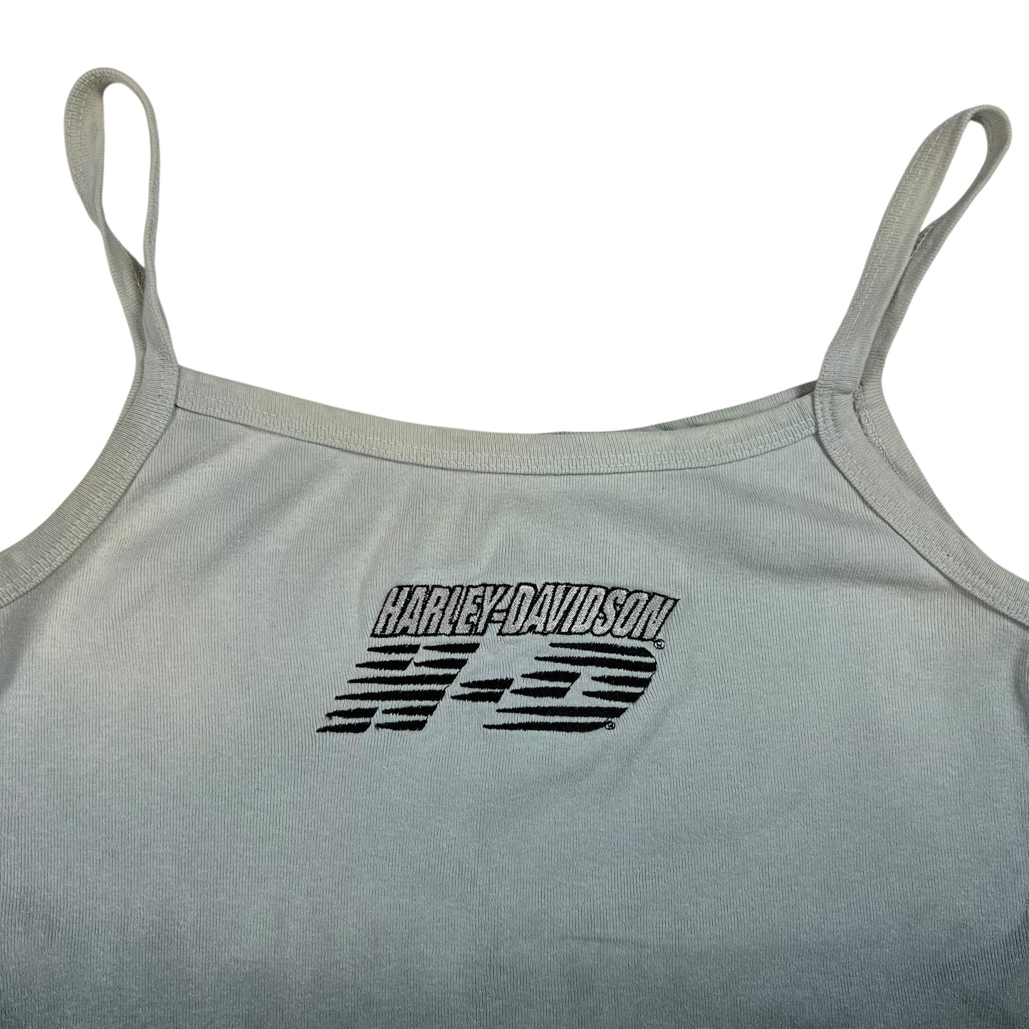 Vintage Y2K Harley Davidson Femme biker baby tee spaghetti string tank top (S)