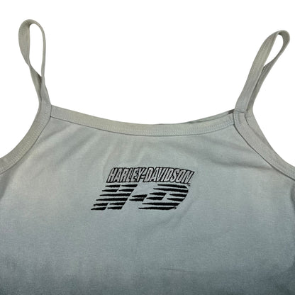 Vintage Y2K Harley Davidson Femme biker baby tee spaghetti string tank top (S)
