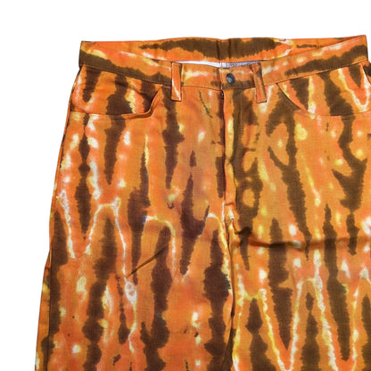 Vintage 1970s Hippie psychedelic tie dye cut off shorts (34)