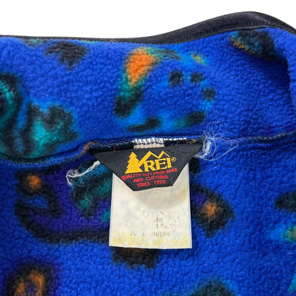 Vintage 90s REI aliens all over print full zip fleece (XL)