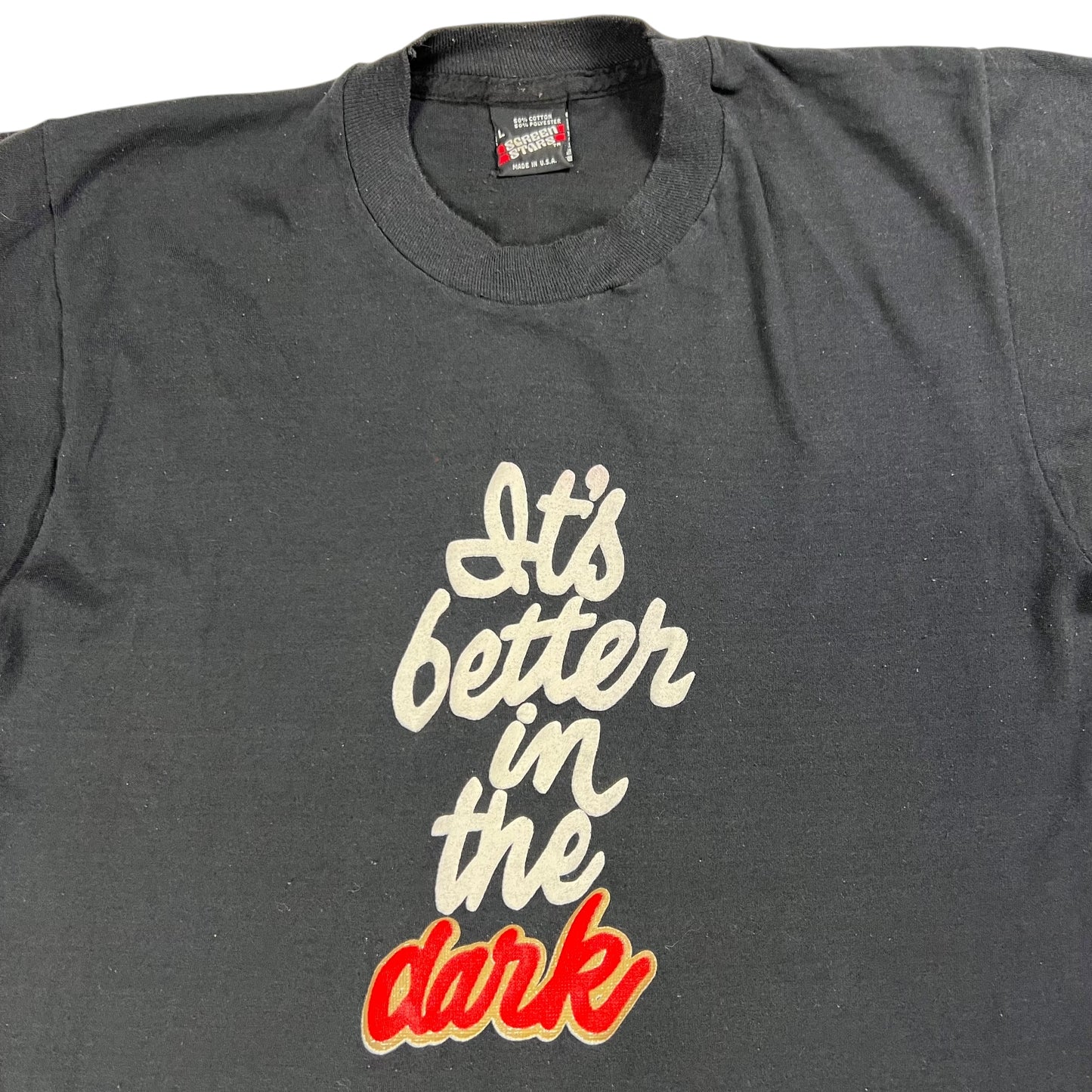 Vintage 80s It’s better in the dark Myers original dark Rum tee (M)