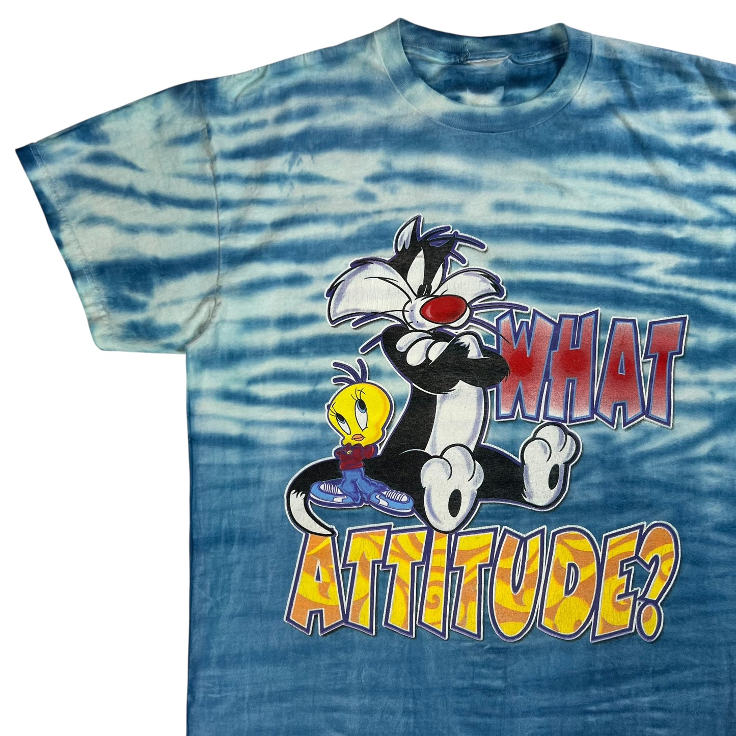 Vintage 90s Looney Tunes Sylvester Tweety Bird tie dye tee (L)