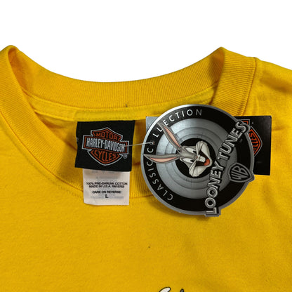 Vintage 2004 Harley Davidson Motorcycles Looney Tunes tee (L) DS NWT