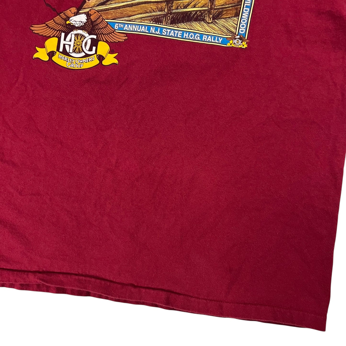 Vintage 1995 Harley Davidson Garden State Getaway biker rally tee (L)