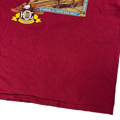 Vintage 1995 Harley Davidson Garden State Getaway biker rally tee (L)