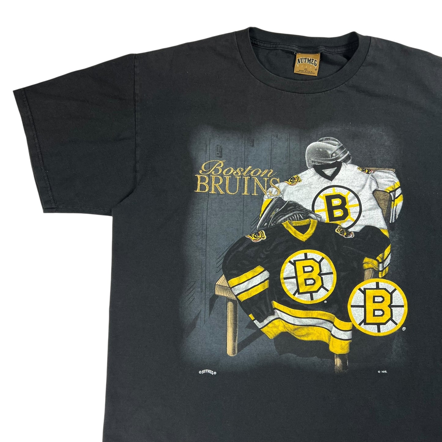 Vintage 90s Nutmeg Boston Bruins faded tee (XL)